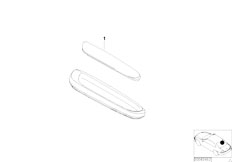 E46 330Cd M57N Coupe / Individual Equipment/  Individual Armrest Upper Part Rear