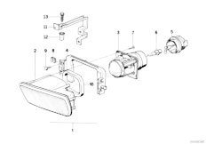 E34 520i M20 Sedan / Lighting Fog Lights
