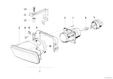 E34 540i M60 Sedan / Lighting/  Fog Lights