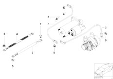 E46 325Ci M54 Cabrio / Engine Electrical System/  Cable Starter