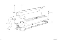 E34 525tds M51 Touring / Engine Cylinder Head Cover-2