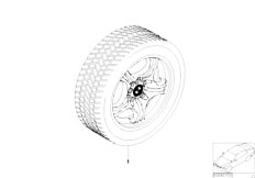 E46 M3 S54 Cabrio / Wheels Winter Complete Wheel M Double Spoke 68