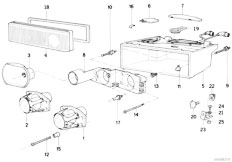 E31 840i M60 Coupe / Lighting/  Single Components For Headlight