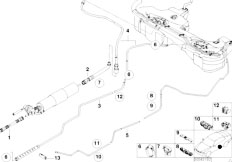 E46 M3 S54 Coupe / Fuel Supply Fuel Pipe And Mounting Parts