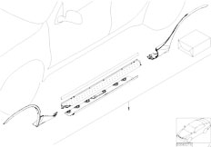 E53 X5 3.0d M57 SAV / Vehicle Trim/  Retrofit Kit Aluminium Footboard