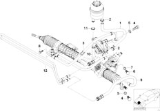 E46 M3 S54 Cabrio / Steering/  Hydro Steering Oil Pipes