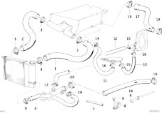 E36 318is M42 Sedan / Engine/  Cooling System Water Hoses