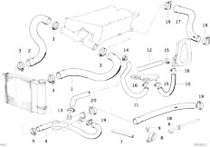 E36 318is M42 Coupe / Engine Cooling System Water Hoses-2