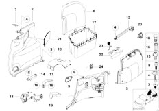 E46 318d M47 Touring / Vehicle Trim/  Lateral Trunk Floor Trim Panel