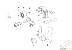 E31 840i M60 Coupe / Equipment Parts Single Parts Of Trailer Hitch