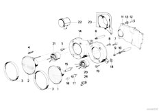 E30 325ix M20 2 doors / Lighting/  Single Parts F Conventional Headlight