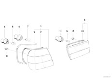 E34 525ix M50 Touring / Lighting/  Rear Light