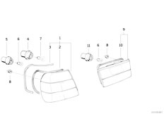 E34 M5 S38 Touring / Lighting/  Rear Light