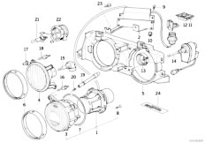 E32 740i M60 Sedan / Lighting Hella Xenon Light