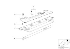 E36 325tds M51 Touring / Lighting Third Stoplamp Reflector