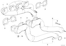 E39 540i M62 Sedan / Engine/  Exhaust Manifold