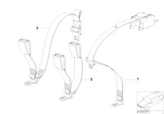 E36 318i M43 Touring / Restraint System And Accessories/  Safety Belt Rear