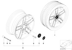 E46 318d M47N Touring / Wheels/  Bmw La Wheel Double Spoke 88