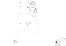 E46 M3 CSL S54 Coupe / Vehicle Electrical System Filler Pipe Wash Container