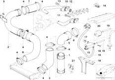 E34 525tds M51 Sedan / Engine/  Intake Manifold Supercharg Air Duct Agr-3