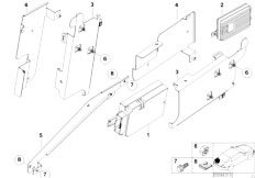 E46 325i M54 Touring / Communication Systems/  Single Parts Sa 627 Trunk