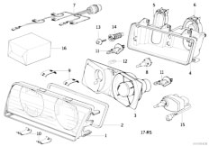 E36 325td M51 Sedan / Lighting/  Single Components For Headlight Zkw