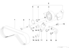 E32 740iL M60 Sedan / Engine/  Belt Drive Climate Compressor