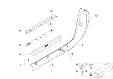 E52 Z8 S62 Roadster / Vehicle Trim Cover Entrance