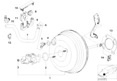 E53 X5 4.6is M62 SAV / Brakes Power Brake Unit Depression
