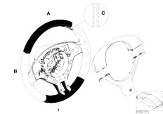 E46 M3 S54 Cabrio / Individual Equipment Individ M Sports Strng Whl Airbag Sa710