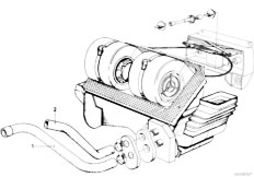 E12 520 M20 Sedan / Heater And Air Conditioning Water Hose Inlet Outlet