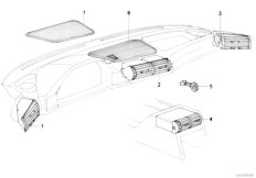 E34 525ix M50 Sedan / Heater And Air Conditioning Air Outlet