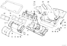 E34 535i M30 Sedan / Heater And Air Conditioning/  Housing Parts Automatic Air Conditioning