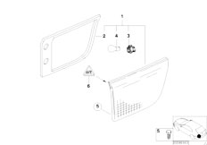 E53 X5 3.0i M54 SAV / Lighting Rear Light In Trunk Lid