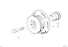 E38 L7 M73N Sedan / Engine/  Belt Drive Vibration Damper