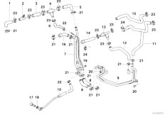 E34 M5 3.6 S38 Sedan / Heater And Air Conditioning/  Independent Heating Water Valves