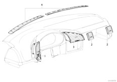 E36 318is M42 Coupe / Heater And Air Conditioning/  Air Outlet-2