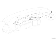E36 M3 S50 Sedan / Heater And Air Conditioning/  Air Channel