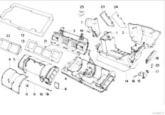 E34 524td M21 Sedan / Heater And Air Conditioning Housing Parts Air Conditioning