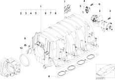 E64 645Ci N62 Cabrio / Engine/  Intake Manifold System