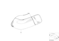E46 318d M47 Sedan / Lighting/  Rear Light Chrom
