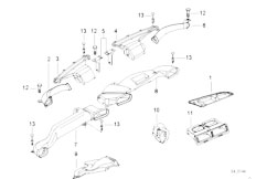 E38 730d M57 Sedan / Heater And Air Conditioning/  Air Channel