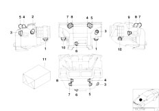 E38 740iL M62 Sedan / Heater And Air Conditioning/  Actuator For Automatic Air Condition