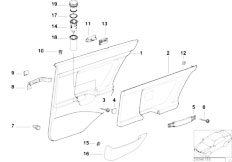 E36 328i M52 Touring / Vehicle Trim/  Door Trim Rear