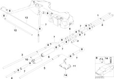 E39 525d M57 Sedan / Fuel Supply/  Fuel Pipe Diesel Pump-2