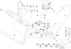 E53 X5 3.0d M57 SAV / Steering/  Hydro Steering Oil Pipes-2