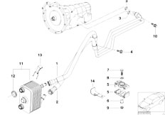 E53 X5 3.0i M54 SAV / Radiator Oil Cooler Pipe Heat Exchanger