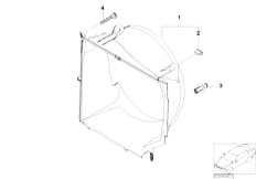 E46 320Cd M47N Coupe / Radiator/  Fan Housing Mounting Parts