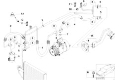 E52 Z8 S62 Roadster / Heater And Air Conditioning/  Coolant Lines