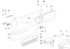 E36 325tds M51 Sedan / Vehicle Trim/  Door Trim Panel Front